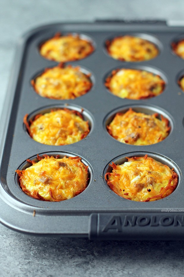 Sausage Egg and Cheese Hash Brown Cups