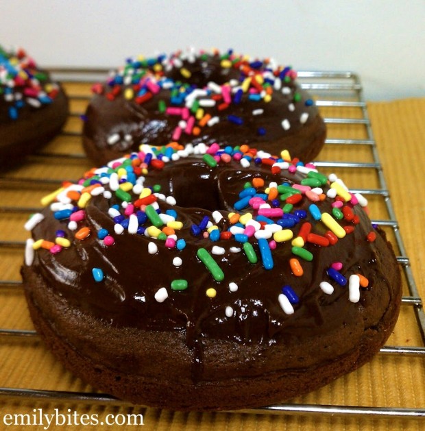 Chocolate Frosted Baked Doughnuts