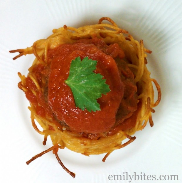 Spaghetti and Meatball Cup