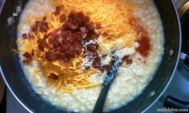 Bacon, Cheddar and Beer Risotto