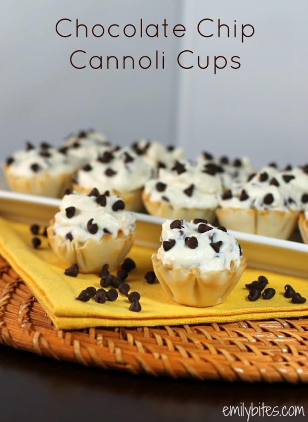 Chocolate Chip Cannoli Cups