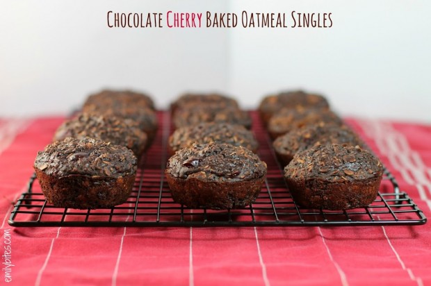 Chocolate Cherry Baked Oatmeal Singles