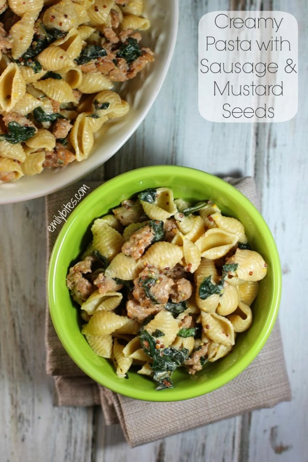 Creamy Pasta with Sausage and Mustard Seeds