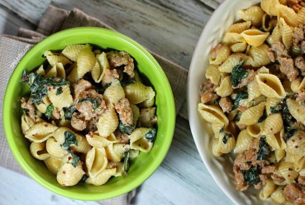 Creamy Pasta with Sausage and Mustard Seeds
