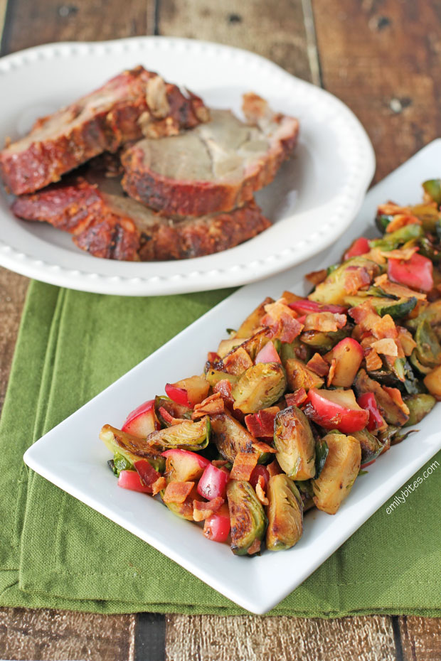 Sauteed Brussels Sprouts and Apples
