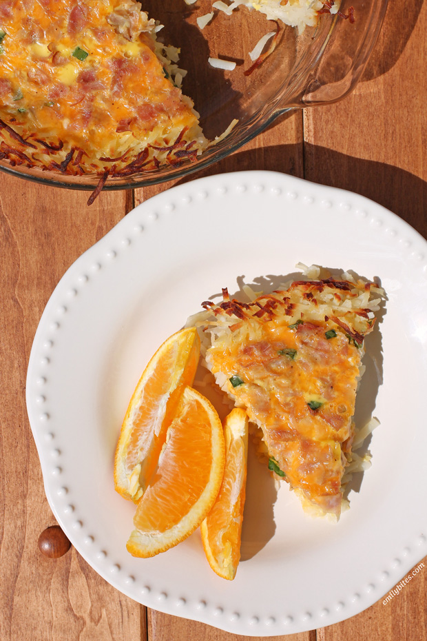 Ham and Cheese Hash Brown Quiche
