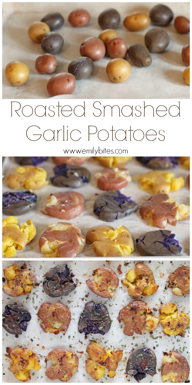 Roasted Smashed Garlic Potatoes