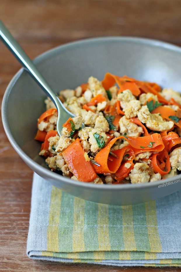 Thai Turkey with Carrot Noodles