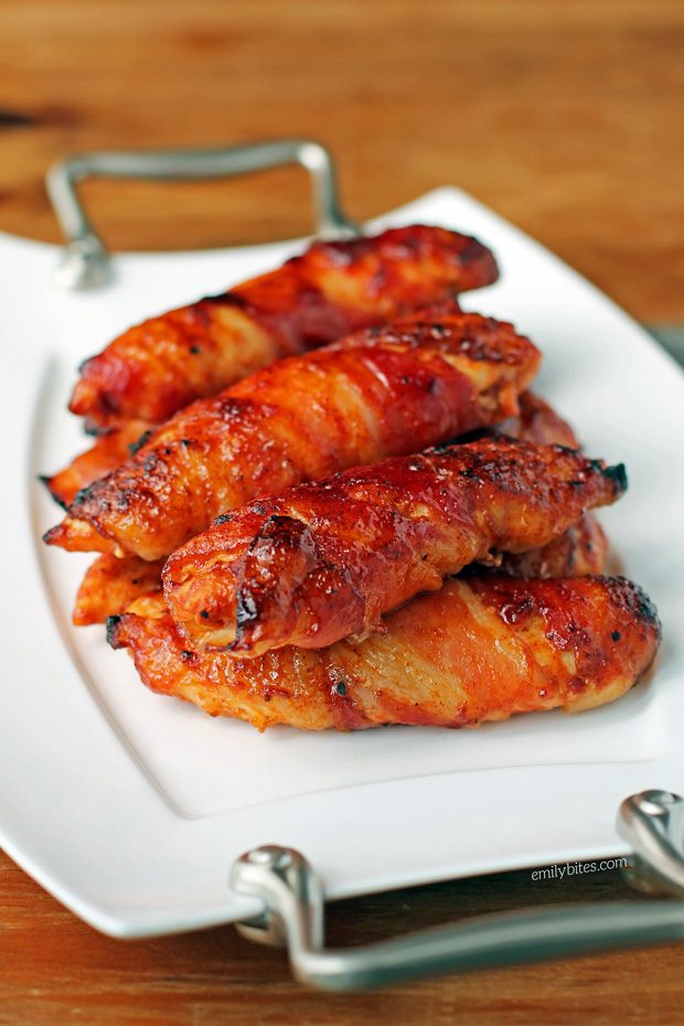 Barbecue Bacon Wrapped Chicken Tenders