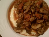 Mushroom & Sausage Ragu with Polenta