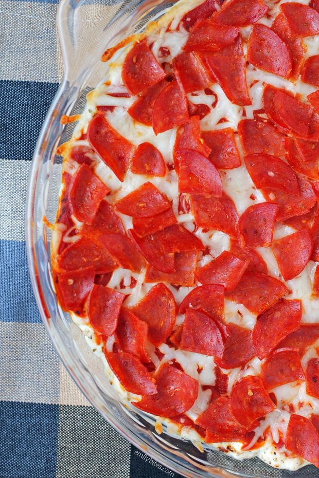 Pepperoni Pizza Dip Emily Bites