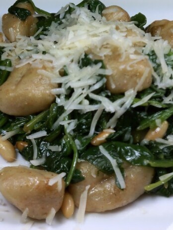 Brown Butter Gnocchi with Spinach and Pine Nuts