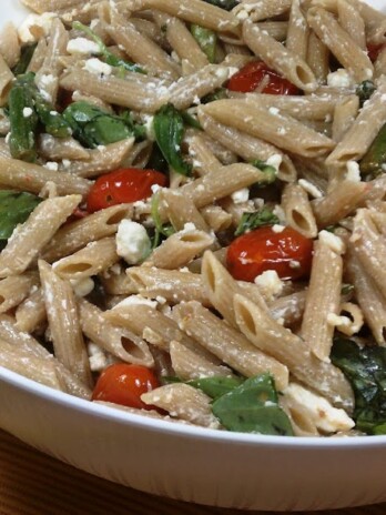 Pasta with Feta and Roasted Vegetables