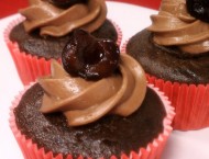 Black Forest Cupcakes with cherries