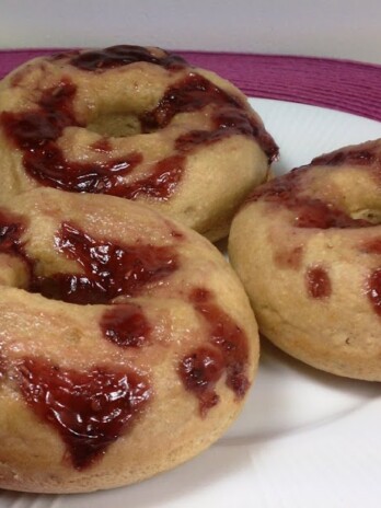 Baked Peanut Butter & Jelly Doughnuts