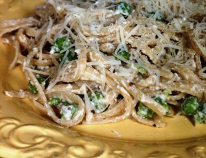 Parmesan Linguini with Peas