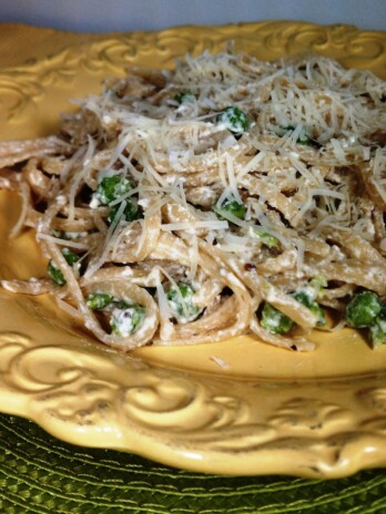 Parmesan Linguini with Peas