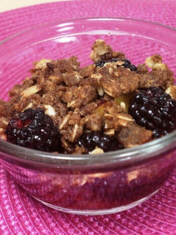 Blackberry Peach Crisps