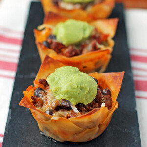 Taco Wonton Cupcakes