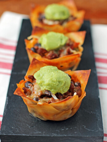 Taco Wonton Cupcakes