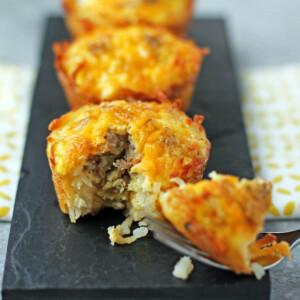 Sausage Egg and Cheese Hash Brown Cups