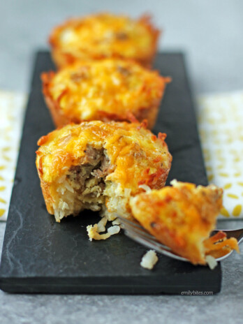 Sausage Egg and Cheese Hash Brown Cups