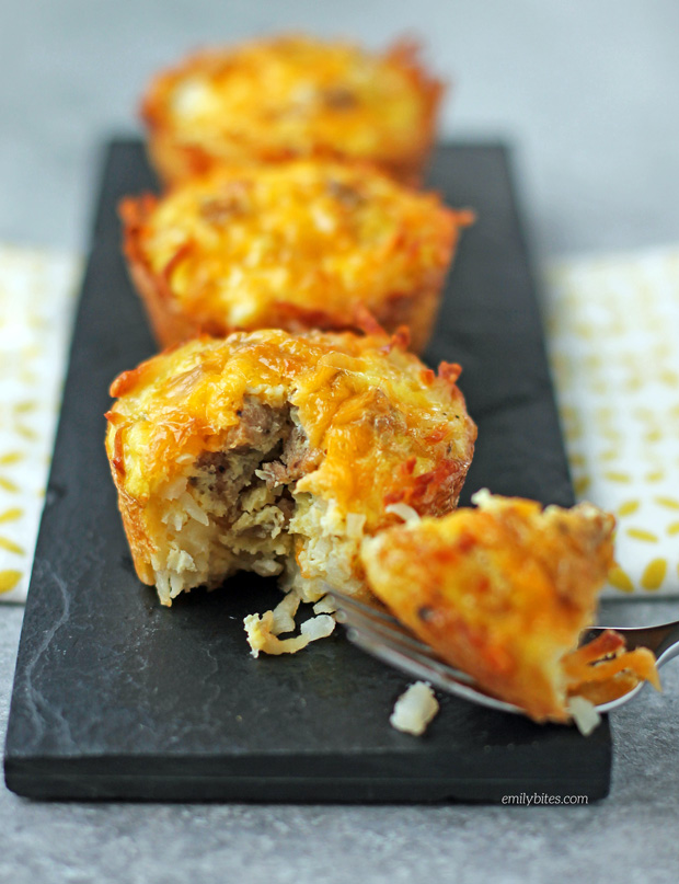 Sausage Egg and Cheese Hash Brown Cups