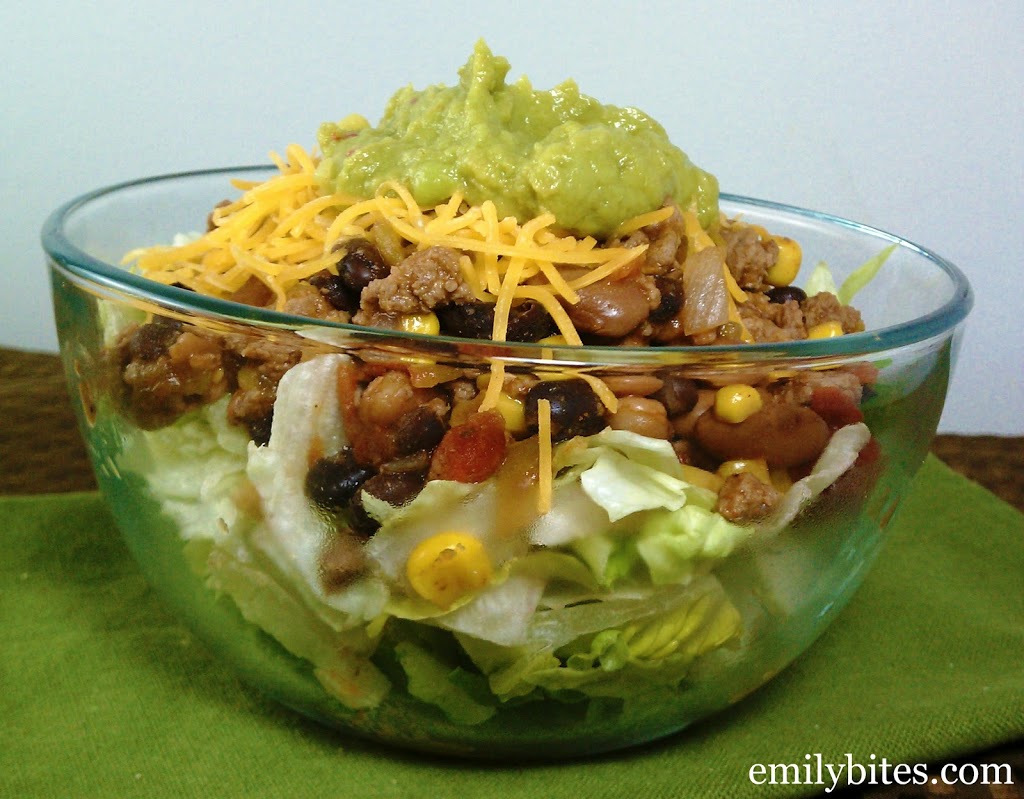 Slow Cooked Taco Chili Salad Emily Bites