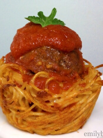 Spaghetti and Meatball Cup