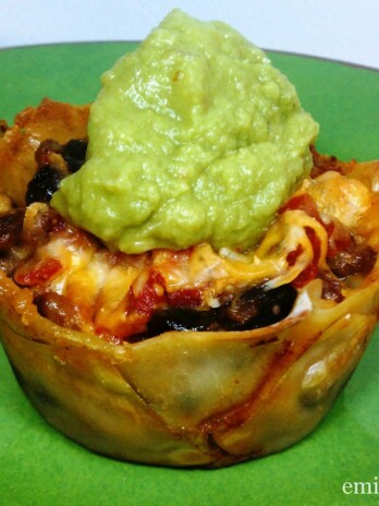 Taco Wonton Cupcakes