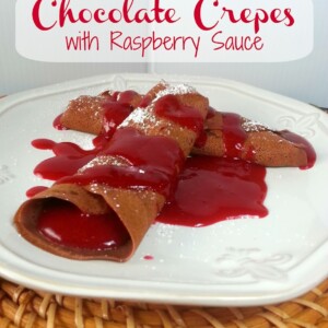 Chocolate Crepes with Raspberry Sauce