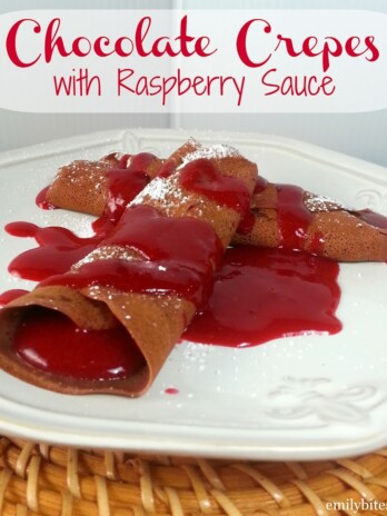 Chocolate Crepes with Raspberry Sauce