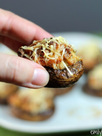 Sausage Stuffed Balsamic Mushrooms