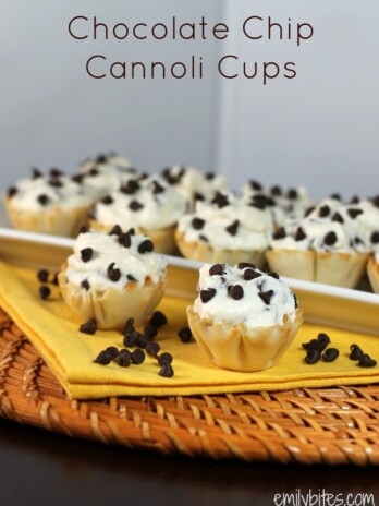 Chocolate Chip Cannoli Cups