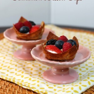 Berries and Cream Cinnamon Dessert Cups