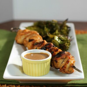 Thai Chicken Skewers with Peanut Sauce