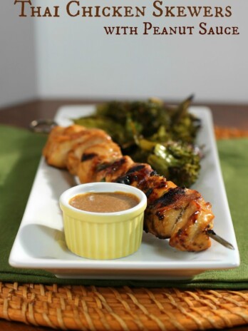 Thai Chicken Skewers with Peanut Sauce