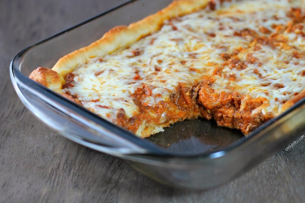 Deep Dish Sloppy Joe Casserole Emily Bites