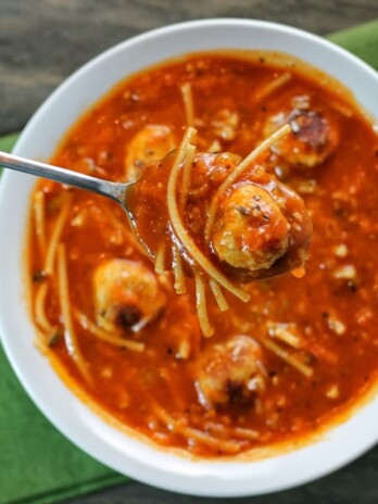 Spaghetti and Meatball Soup
