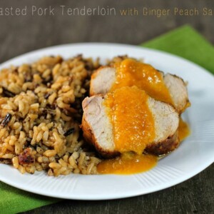 Roasted Pork Tenderloin with Ginger Peach Sauce