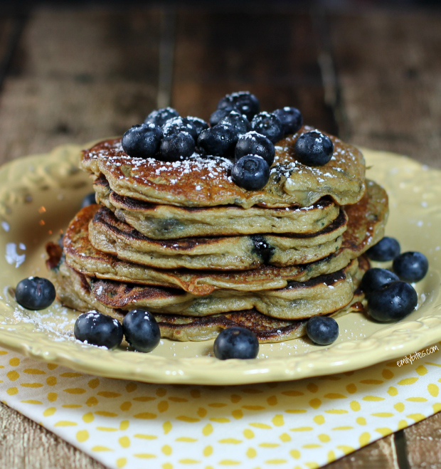 Blueberry Pancakes - Emily Bites