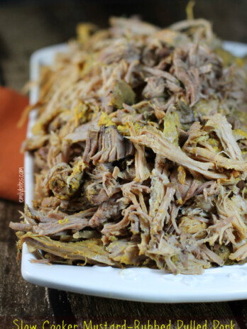 Slow Cooker Mustard Rubbed Pulled Pork