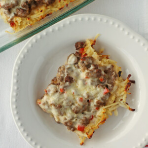 Cheesy Cajun Beef and Potato Bake