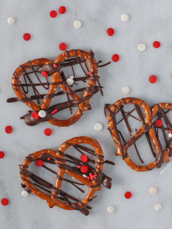 Chocolate Drizzled Pretzels