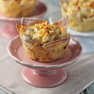 Chicken Cordon Bleu Wonton Cupcakes