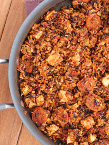 Chicken and Chorizo Salsa Skillet
