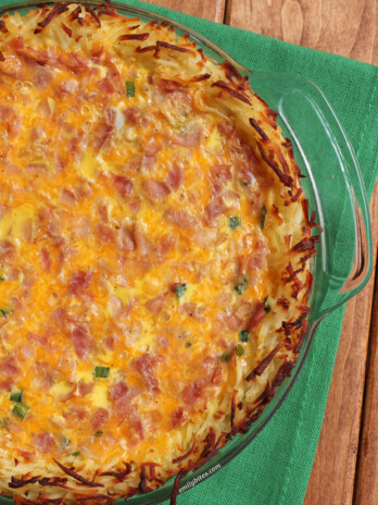 Ham and Cheese Hash Brown Quiche