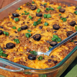 Beef Enchilada Quinoa Bake