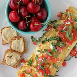 Hummus and Feta Omelet