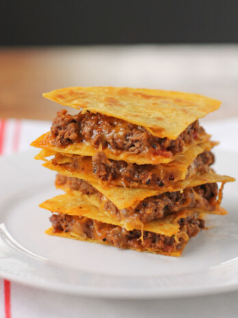 Bacon BBQ Cheeseburger Quesadillas